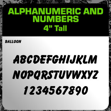4" Tall Alphanumeric Vinyl Decal Sets | Letters A-Z & Numbers 1-10