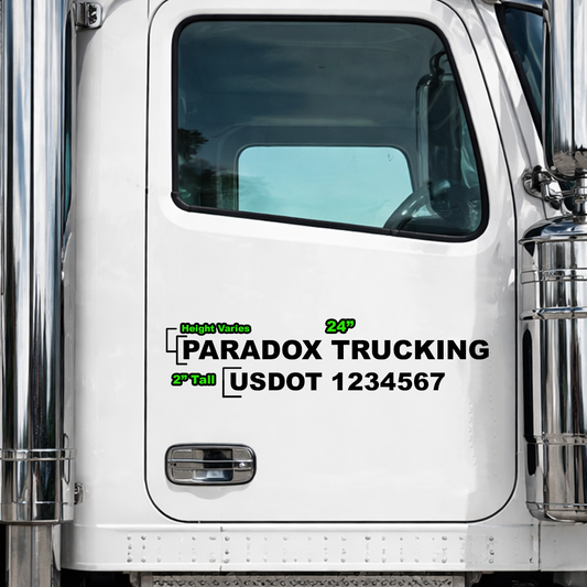 2 Line USDOT Decal Package (2 Pack)