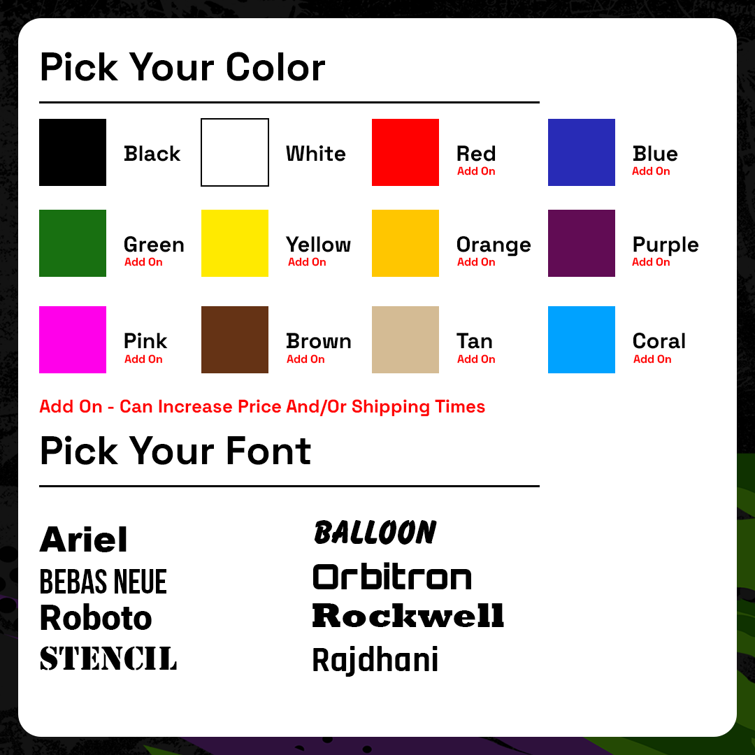 4" Tall Alphanumeric Vinyl Decal Sets | Letters A-Z & Numbers 1-10