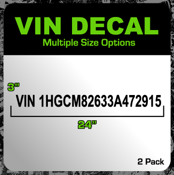 Custom VIN Decal